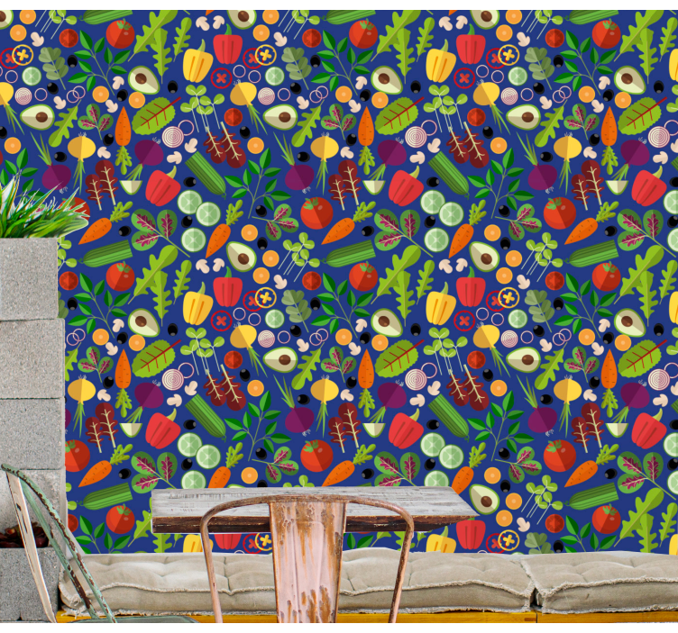 Tapet bucătărie legume colorate - TenStickers