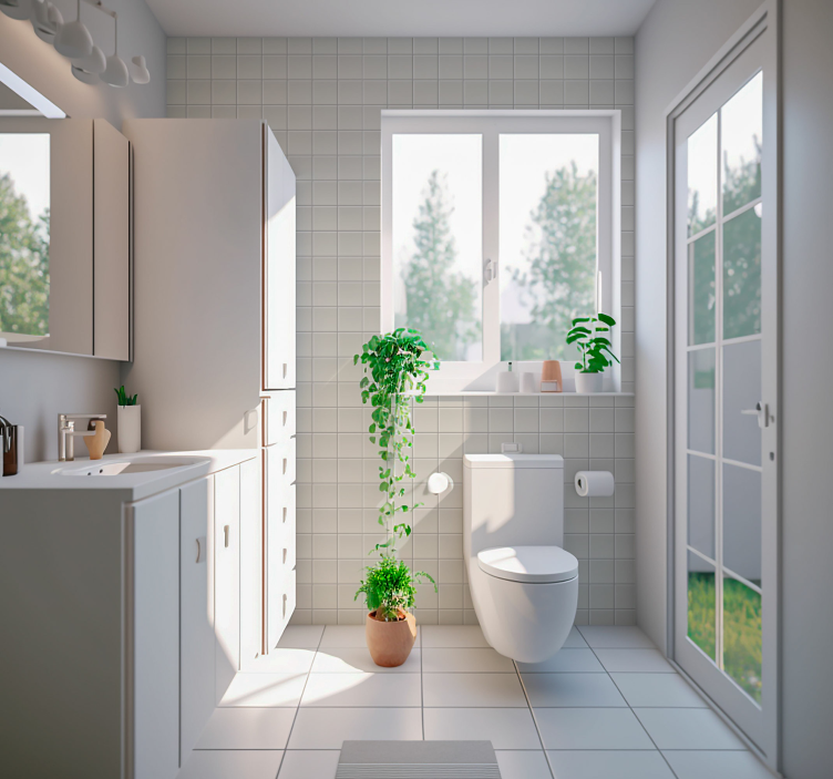 Tapet faianta albe - TenStickers