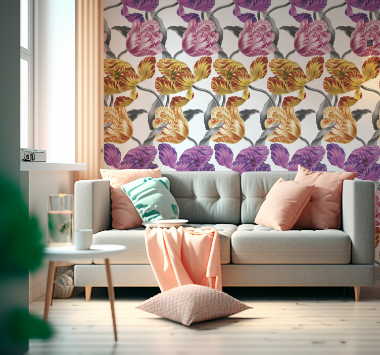 Tapet flori lalele elegante - TenStickers