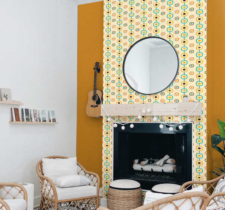 Tapet vintage geometric din anii 60 - TenStickers