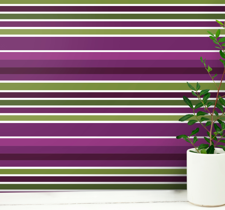 Tapet cu design orizontal violet și verde - TenStickers