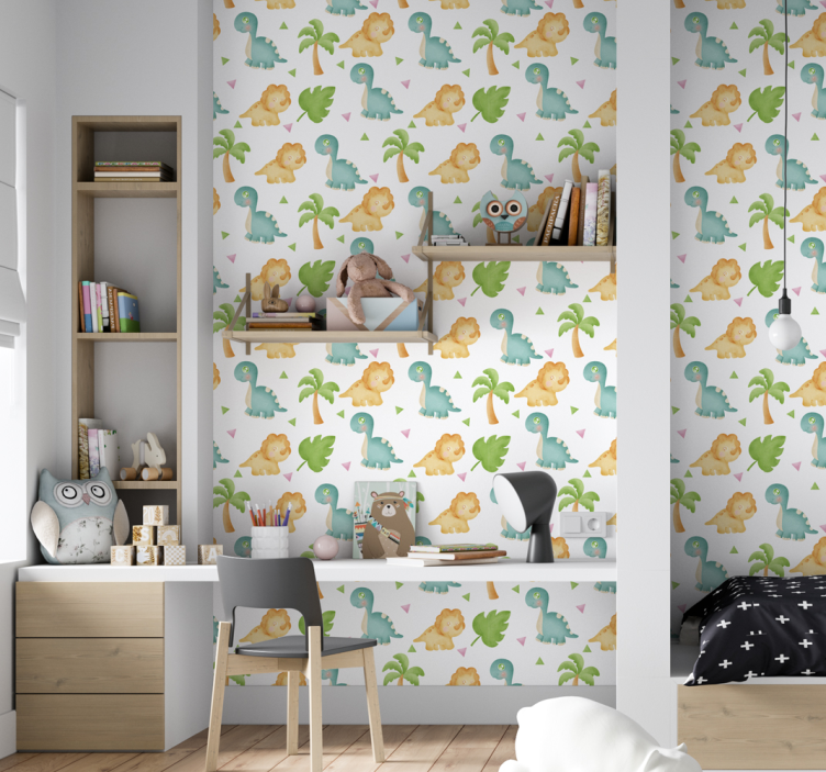 Tapet dinozauri distracție cu dinozauri - TenStickers