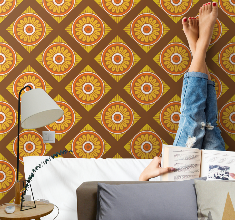 Tapet cu dungi verticale cu dungi din anii '70 - TenStickers