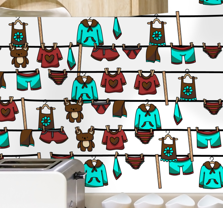 Animale tapet tema ursului de rufe - TenStickers