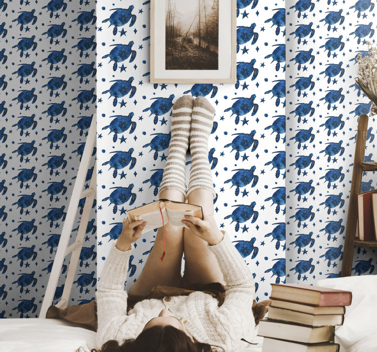 Broască țestoasă cu tapet de animale de tip galaxie - TenStickers