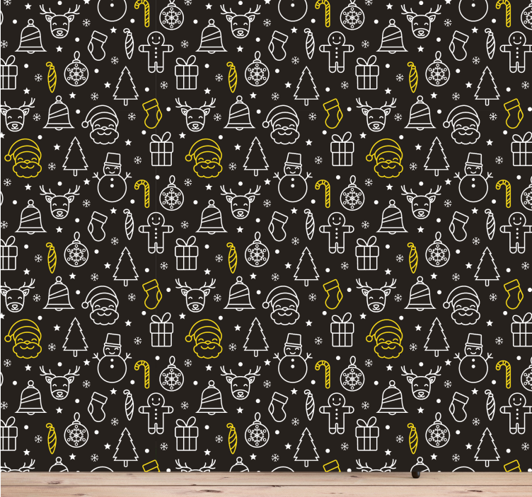 Crăciun tapet icoane de sărbători - TenStickers