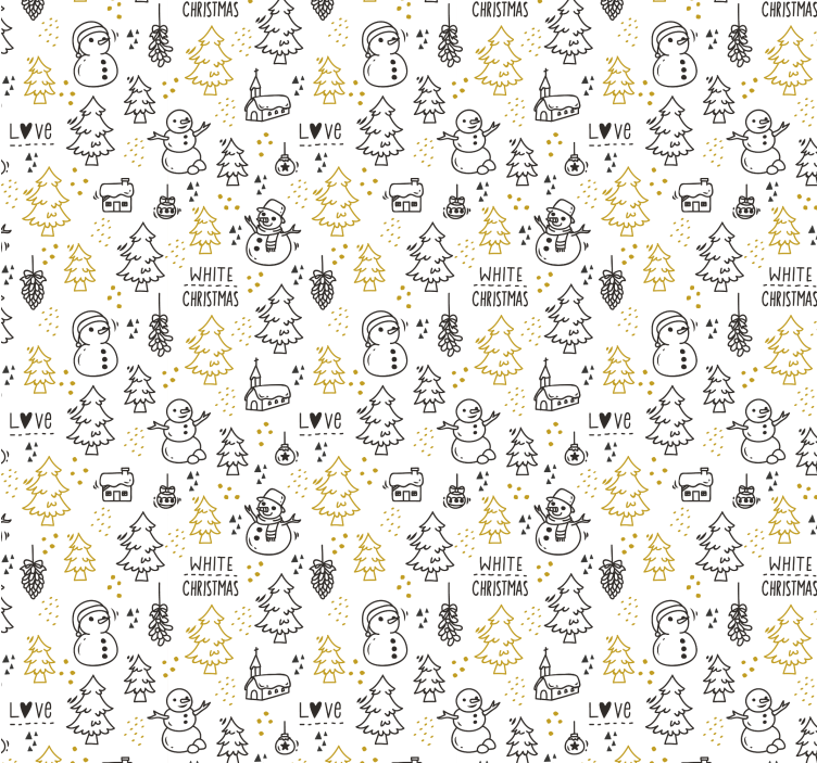 Crăciun tapet scena festivă de iarnă - TenStickers