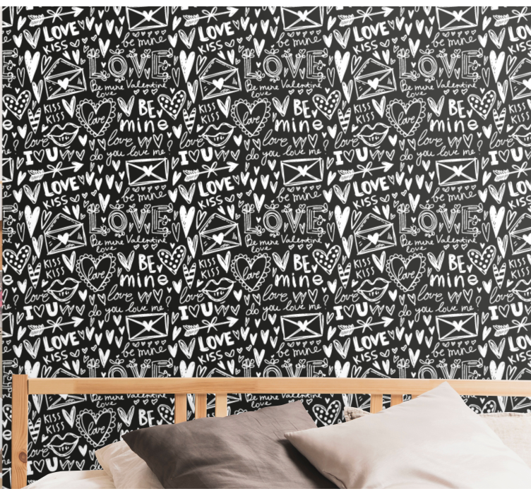 Dragoste inima graffiti artă tapet - TenStickers