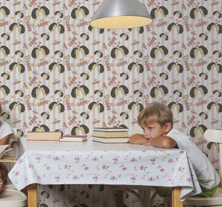 Fundal de porcupin în dragoste arici - TenStickers