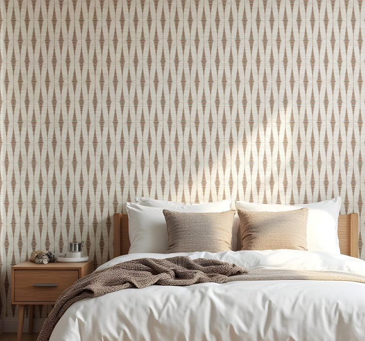 Geometric tapet rabaul ikat maro ciocolatiu - TenStickers