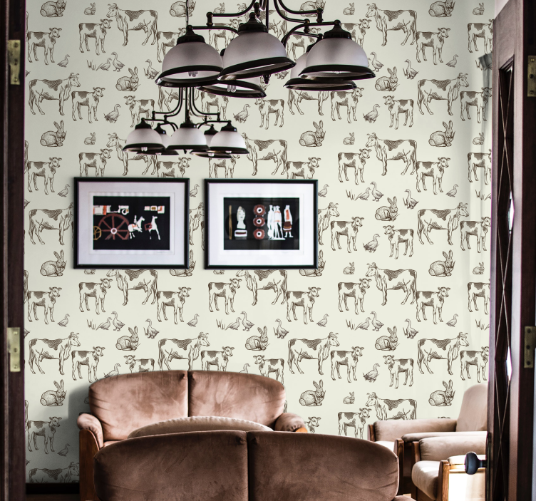 Tapet retro animale - TenStickers