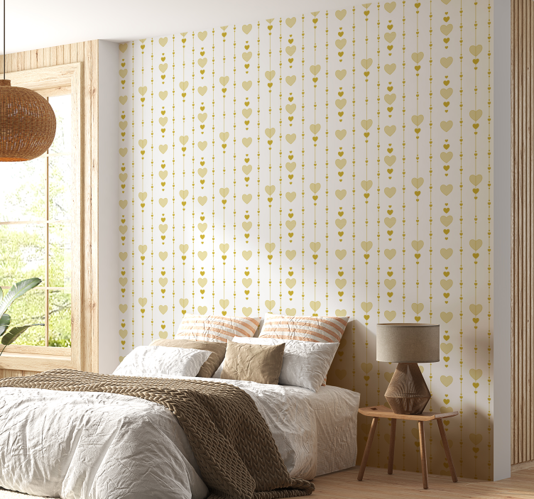 Inima de aur tapet abstract - TenStickers