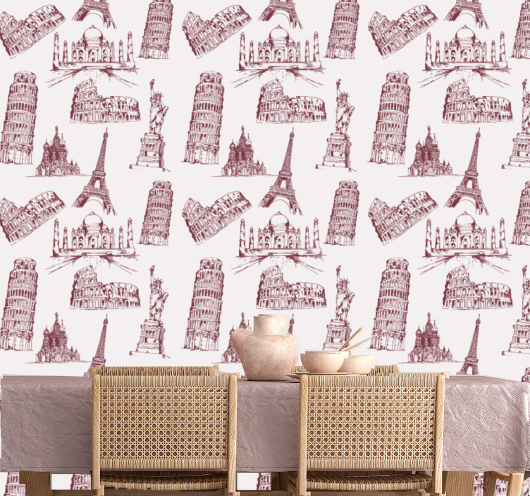 Orașe tapet monumente iconice - TenStickers