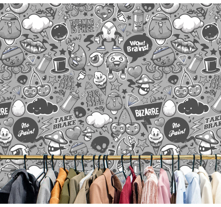 Tapet cu artă graffiti - TenStickers