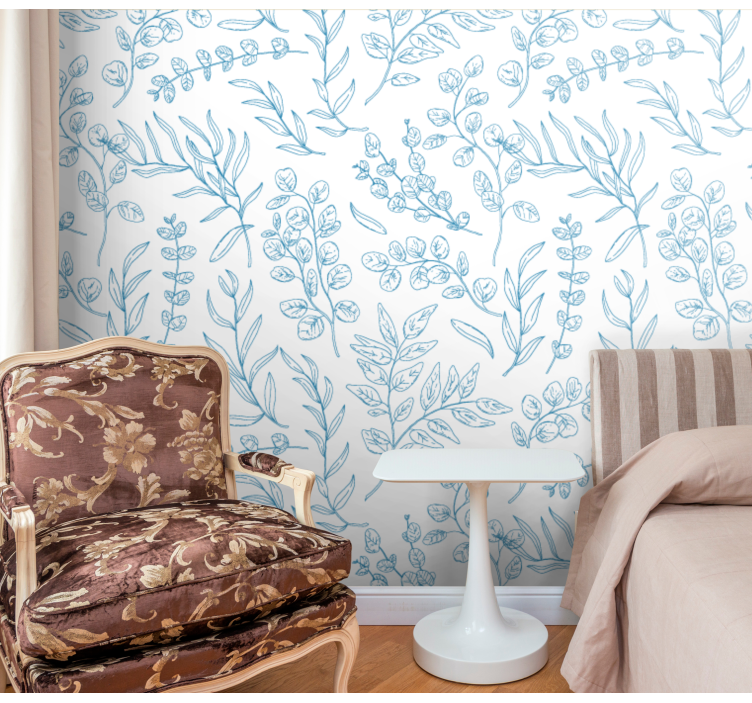 Tapet cu frunze de plante subțiri - TenStickers