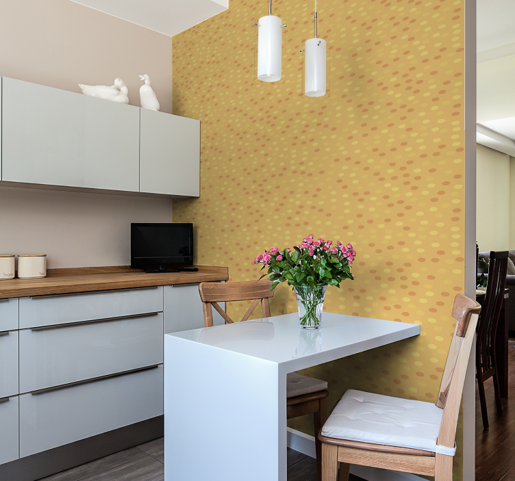 Portocale în cercuri tapet de lună bucătărie - TenStickers