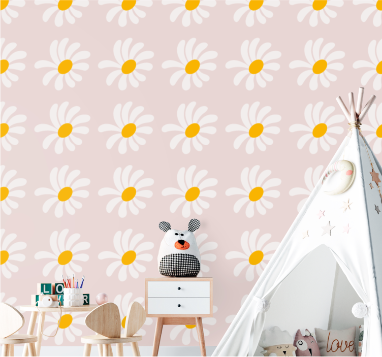 Tapet copii "stil boho" flori - TenStickers