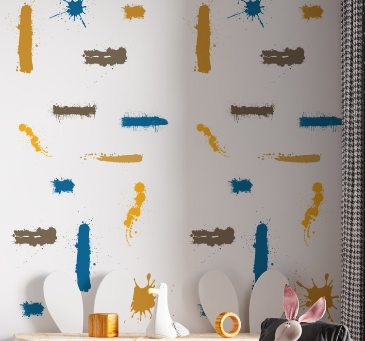 Tapet abstract lovituri de vopsea abstracte - TenStickers