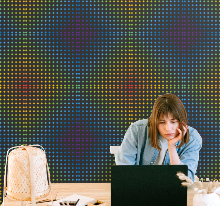 Tapet abstract matrice de puncte geometrice - TenStickers