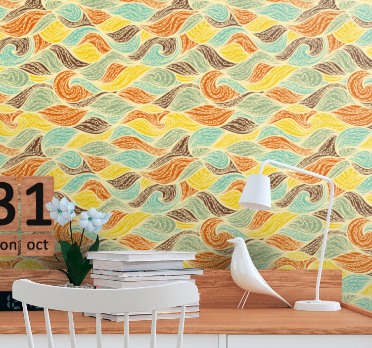 Tapet abstract motive învolburate - TenStickers