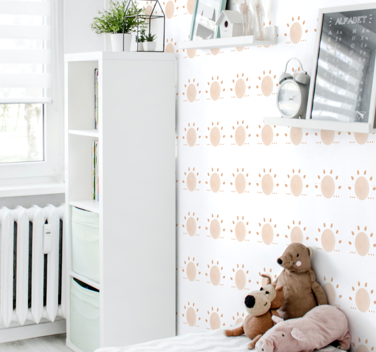 Tapet nordic Soare minimal abstract - TenStickers