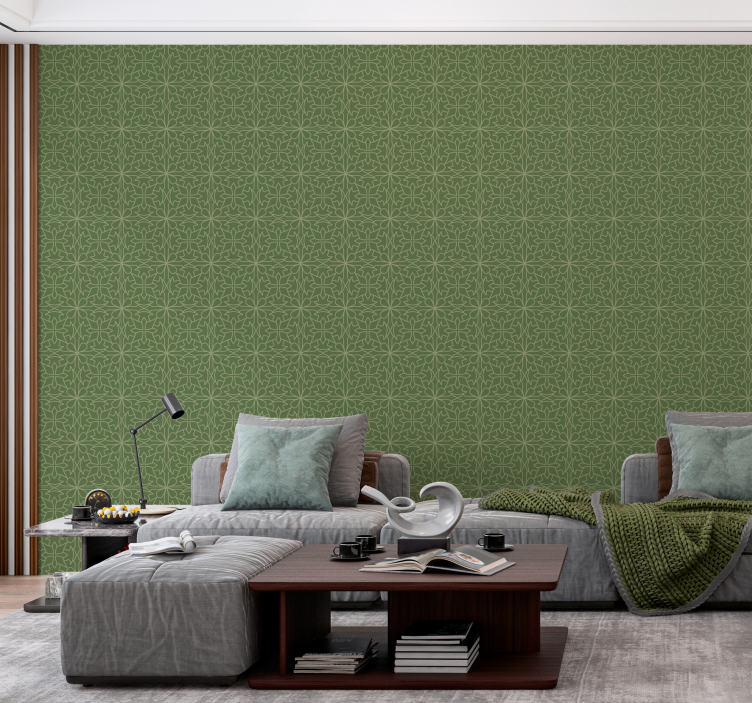 Tapet baroc model de damasc minimalist - TenStickers