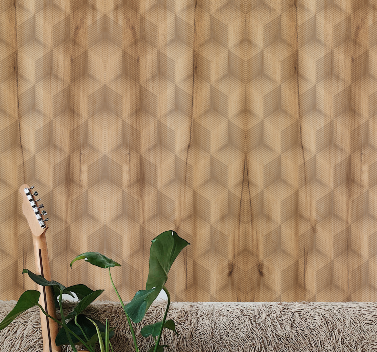 Tapet textură motiv cuburi 3d - TenStickers