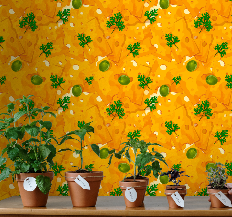 Tapet bucătărie brânză italiană - TenStickers