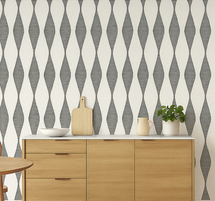 tapet bucătărie motiv bej rabaul ikaat - TenStickers