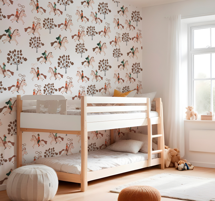 Tapet cai călare în pădure - TenStickers