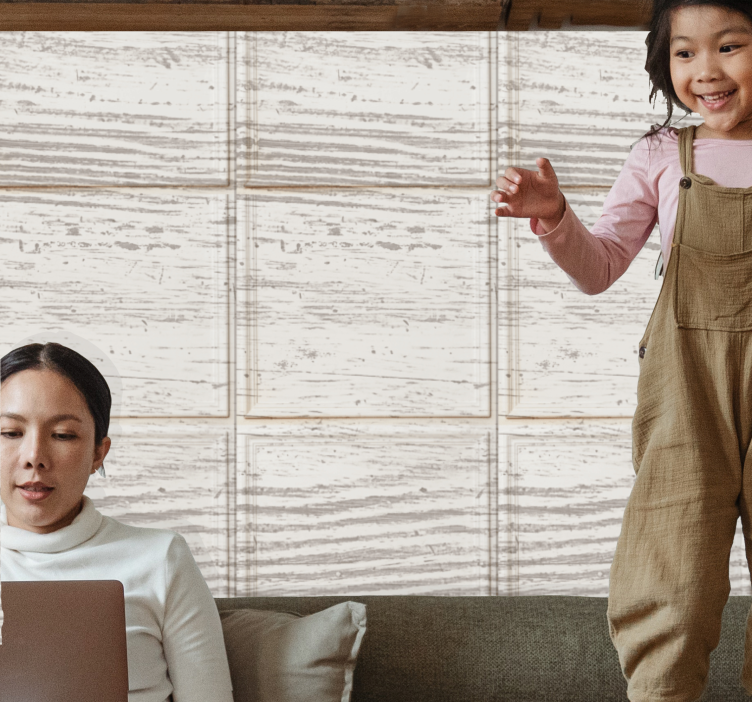 Tapet piatră motiv panouri bej - TenStickers