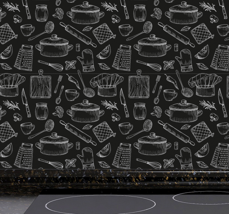 Tapet modern tacamuri elegante - TenStickers