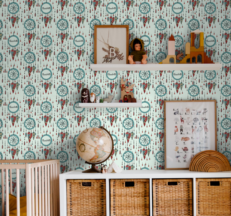 Tapet pentru copii cu nume dream catcher - TenStickers