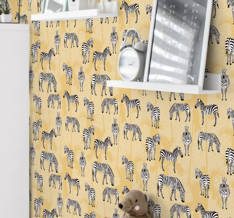 Tapet cu zebră motiv zebra - TenStickers
