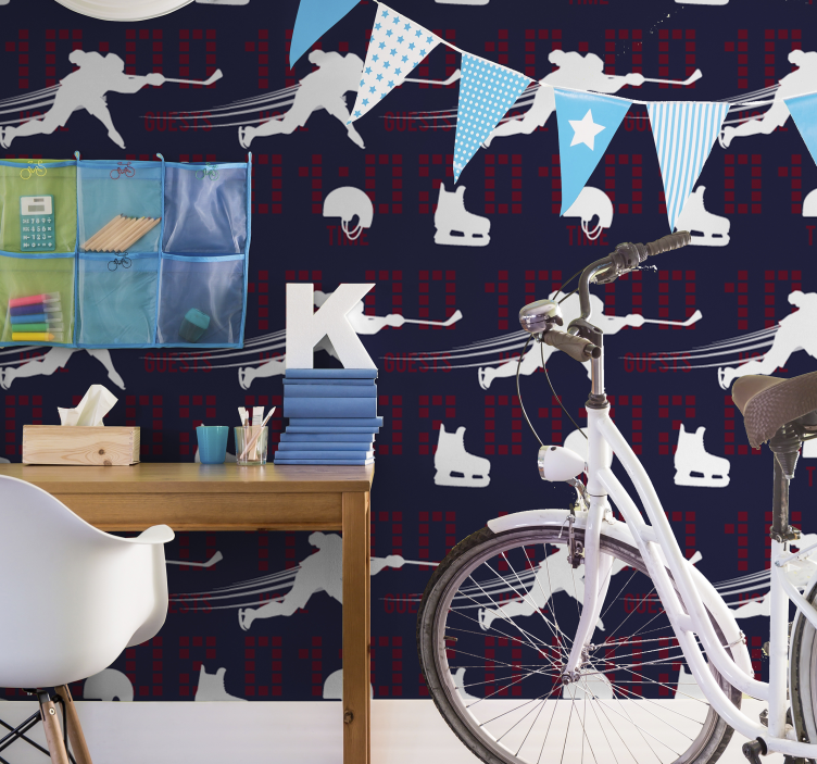 Tapet personalizabil acțiune de hochei pe gheață - TenStickers