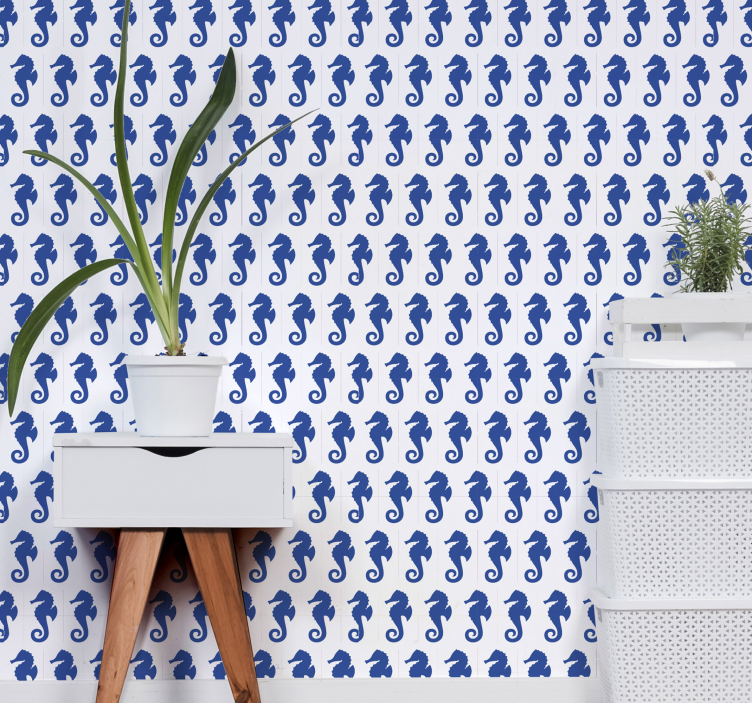 Tapet de animale model de căluți de mare - TenStickers