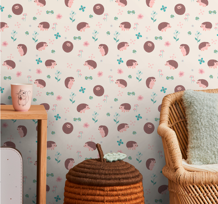 Tapet de animale modele drăguțe de arici - TenStickers