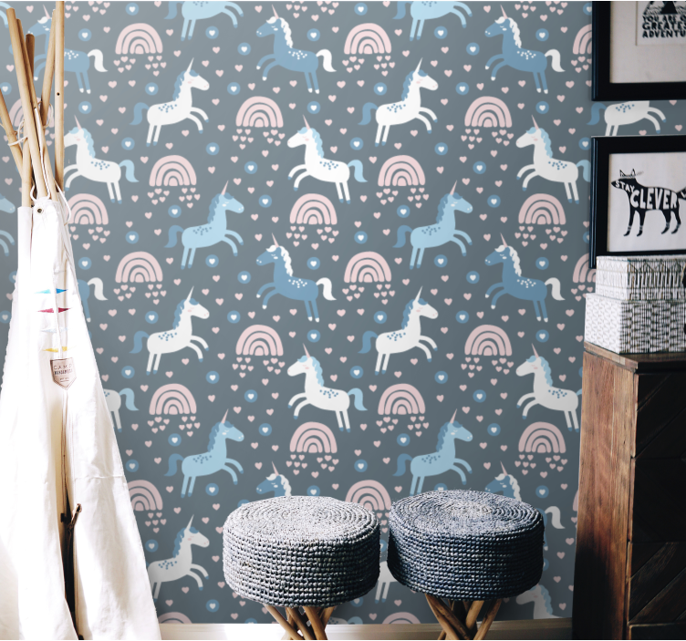 Tapet de animale motiv curcubee girafe - TenStickers