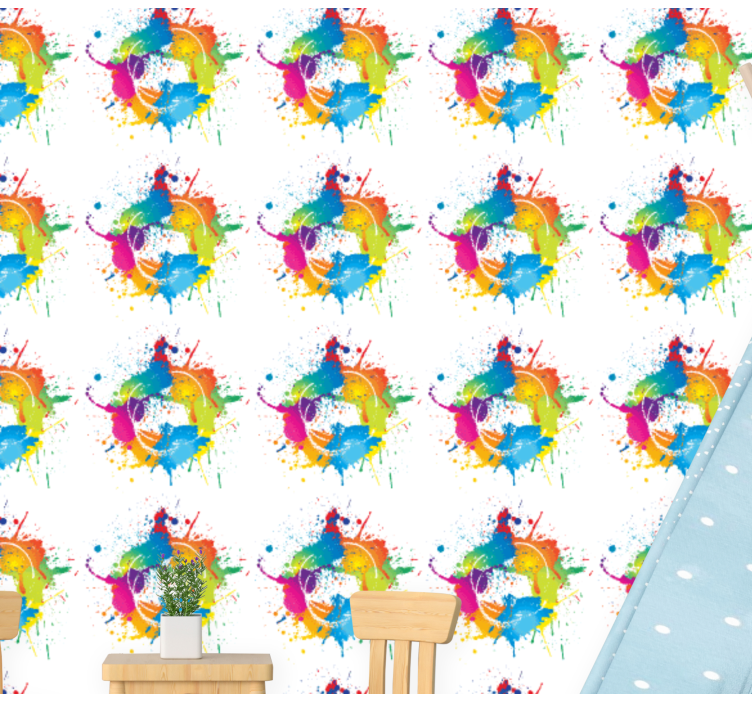 Tapet de artă efect de vopsea stropită - TenStickers