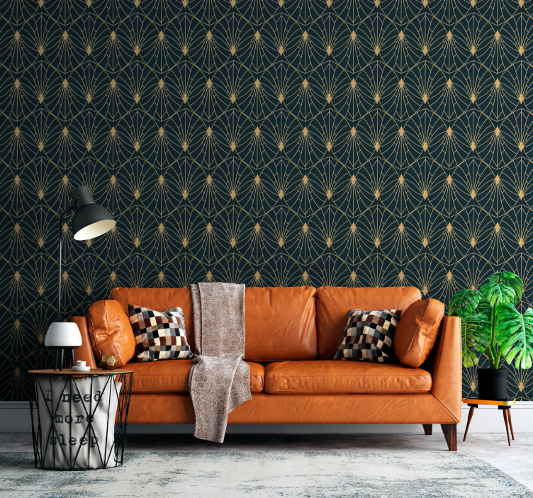 Tapet modern forme geometrice de aur - TenStickers