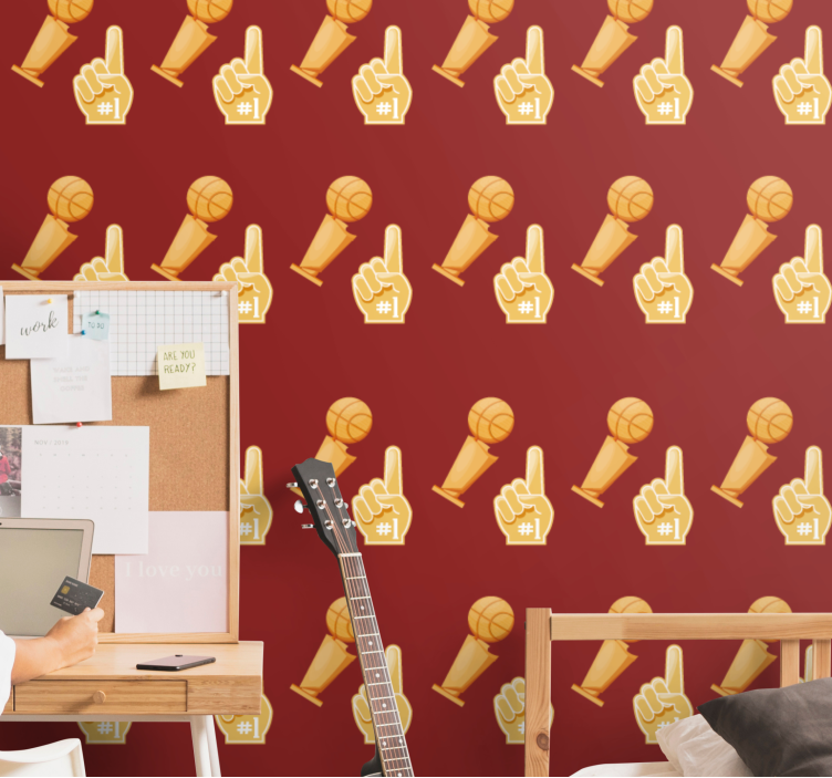 Tapet de artă motiv pentru gesturi sportive - TenStickers