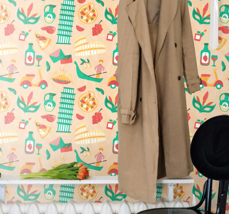 Tapet de artă motive culinare culturale - TenStickers