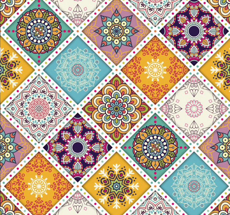 Tapet de artă mozaic mandala - TenStickers