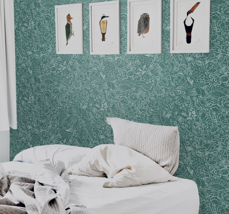 Tapet de fundal de animal desenat manual - TenStickers