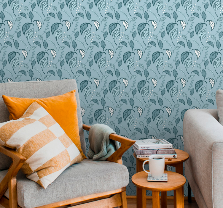 Tapet de frunze mugur scandinav - TenStickers