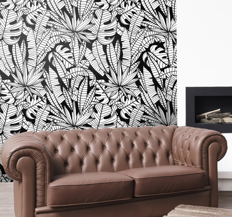 Tapet frunze tropicale jungla - TenStickers