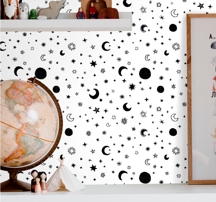 Spatiul cosmic cu tapet pentru copii stele - TenStickers