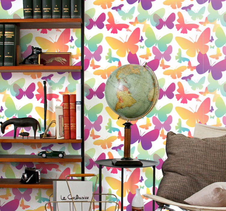 Tapet fluturi gradient - TenStickers