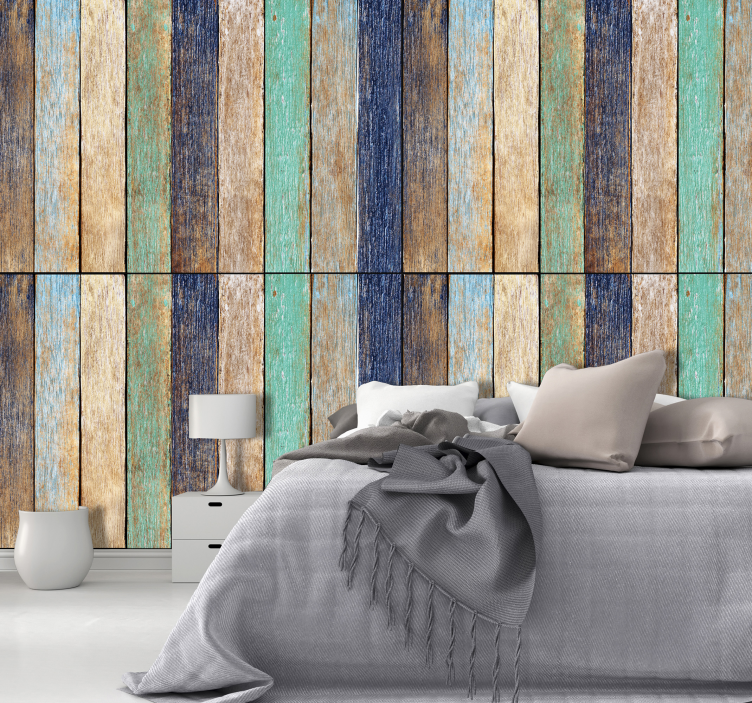 Tapet de texturi de alianță din lemn - TenStickers