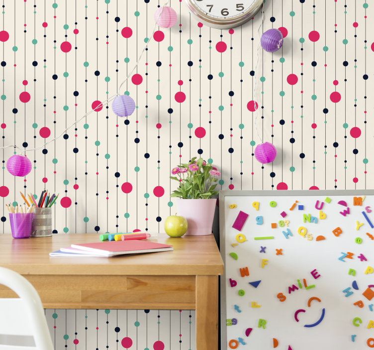 Tapet distractiv polka dot pentru tine! - TenStickers